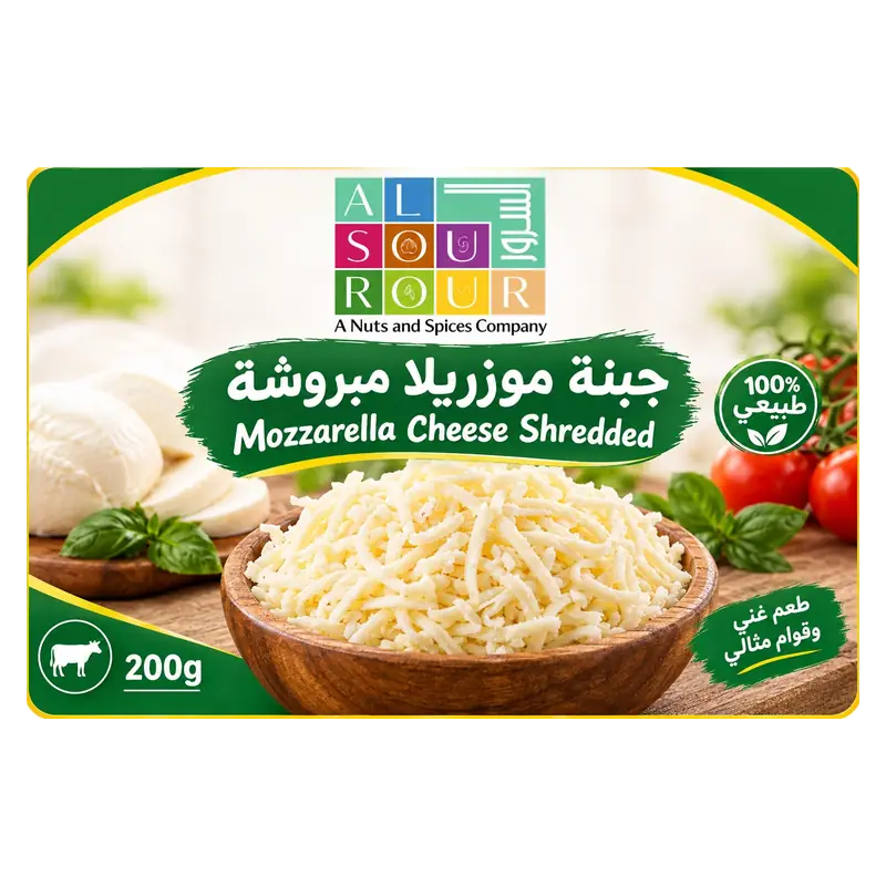 جبنة موزريلا مبروشة