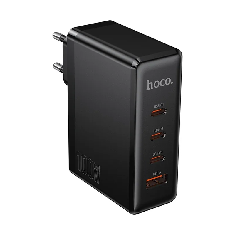 شاحن ⁦hoco N85⁩ بـ ⁦4⁩ مداخل ⁦100W⁩ مع كابل