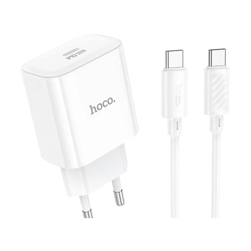 شاحن ⁦hoco C76A Pro⁩ بقوة ⁦30W⁩ مع كابل