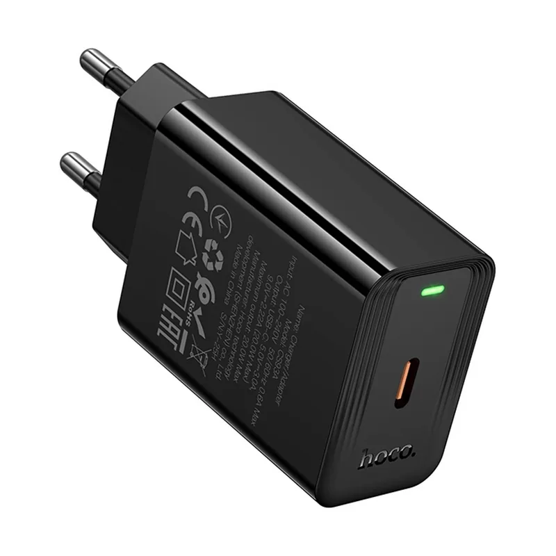 شاحن ⁦hoco CS93A⁩ بقوة ⁦20W⁩ مع كابل