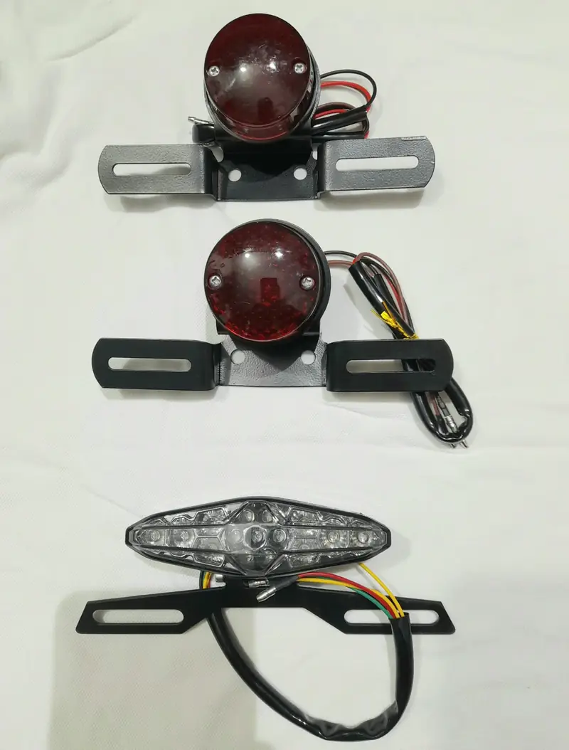 Tail lights with plate bracket - 3 styles
